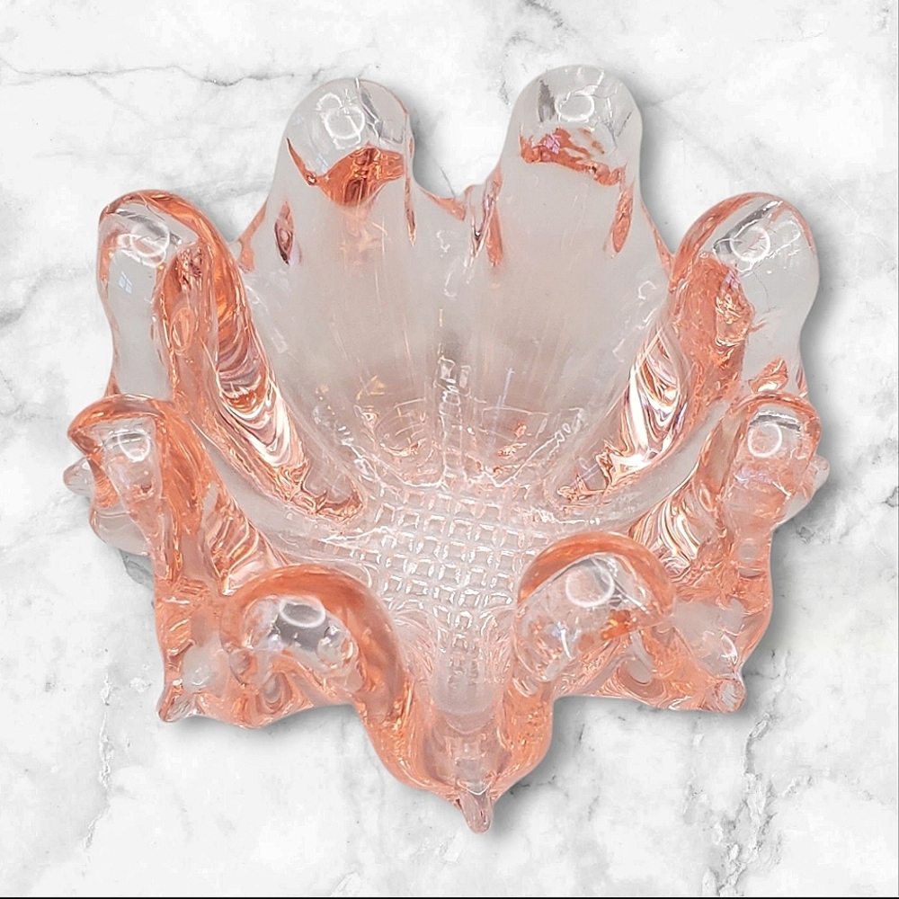 Not For Sale Chalet Bomboniere "Whimsies" Art Glass Basket/Dish 1970's